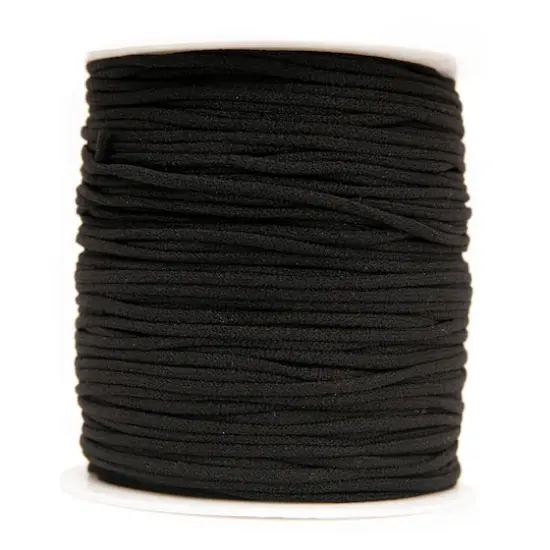 Beadsmith&reg; Fablastic&trade; 3mm Black Round Spandex Cord {5}