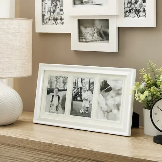 Expressions&trade; 3 Opening 4" x 6" White Collage Frame by Studio D&eacute;cor&reg; {3}