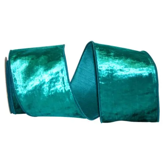 JAM Paper 4" x 5yd. Plush Velvet Elite Wired Ribbon Platinum {2}