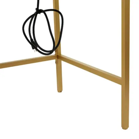 Black Wood Glam Desk, 46" x 20" x 30" {9}