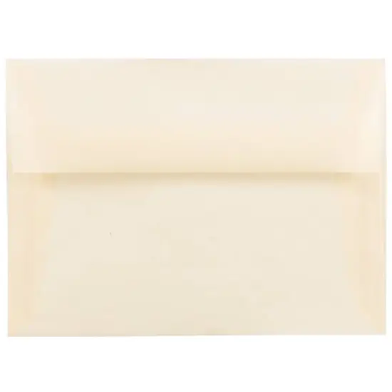 JAM Paper 4.75" x 6.5" Translucent Envelopes, 50ct. Spring Ochre {1}