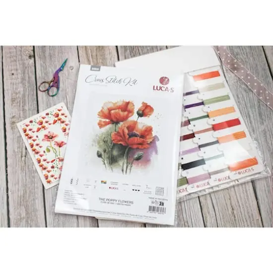 Luca-S The Poppy Flowers Counted Cross Stitch Kit {3}