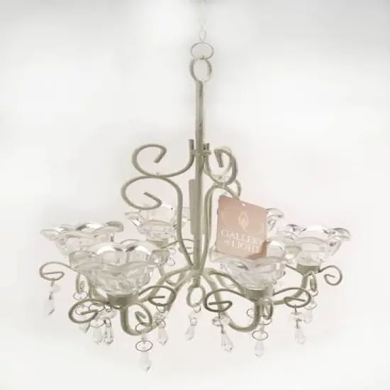 13'' Crystal Blooms Candle Chandelier {4}