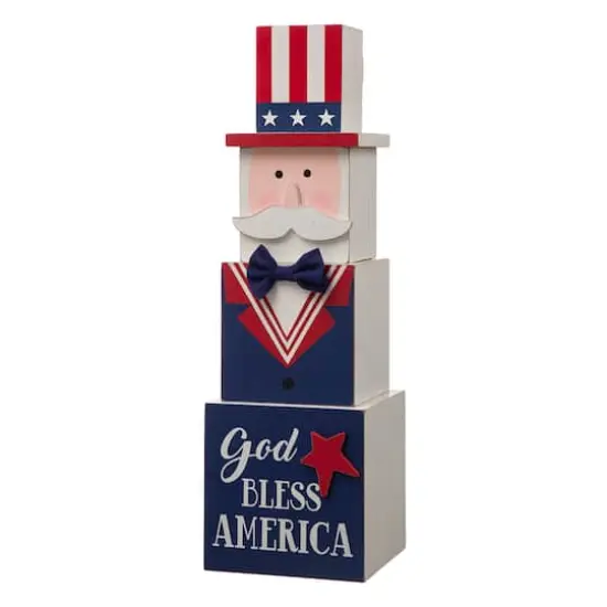 Glitzhome&reg; 24.5" Reversible Easter & July 4th Wood Porch D&eacute;cor {1}