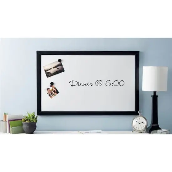 22" x 35" Black Framed Magnetic Dry Erase Board by B2C&reg; {4}