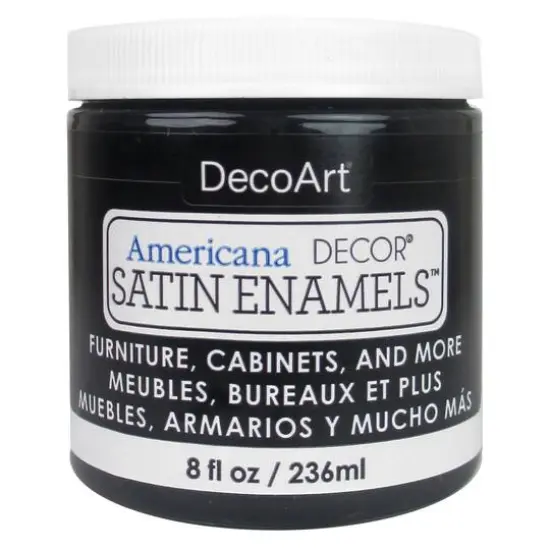 DecoArt&reg; Americana Decor&reg; Satin Enamels&trade;, 8oz. Classic Black {1}