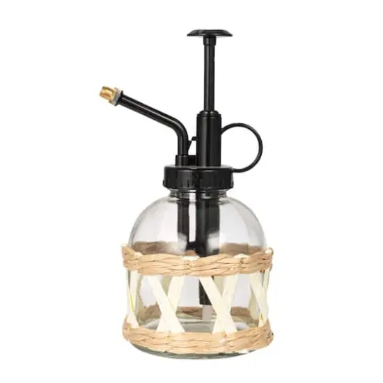 Hello Honey&reg; 6.75" Glass Plant Mister with Natural Woven Sleeve {4}