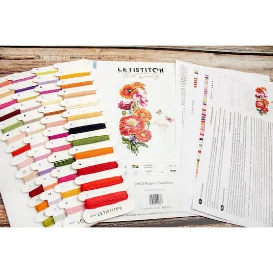 LetiStitch Poppy Counted Cross Stitch Kit {4}