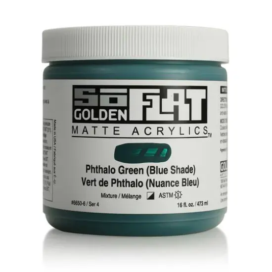 Golden&reg; SoFlat Matte Acrylic Paint, 16oz. Phthalo Green {1}