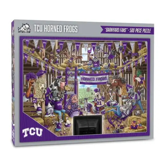 College Barnyard Fans 500 Piece Puzzle TCU Horned Frogs {1}