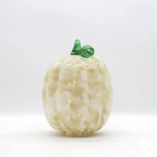 Medium Warm White LED Cream Glass Pumpkin by Ashland&reg; {1}