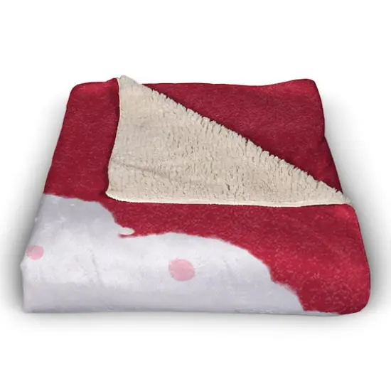 Santa Face 50x60 Sherpa Fleece Blanket {4}