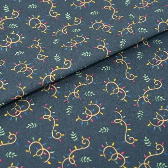 SINGER Christmas Nutcrackers Lights Cotton Fabric {1}