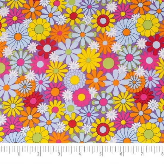 SINGER Packed Retro Floral Cotton Fabric {4}