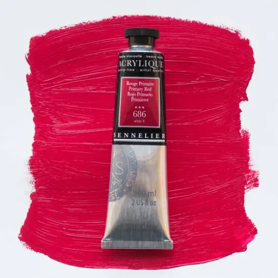 Sennelier Extra Fine Artists' Acrylic Paint, 60mL 686 Primary Red {4}