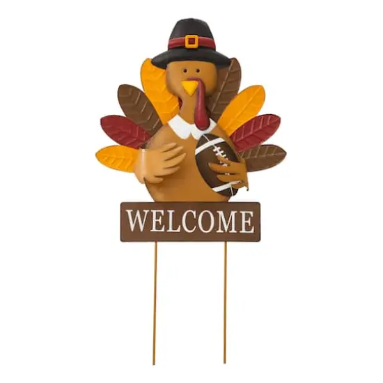 Glitzhome&reg; 30" Thanksgiving Turkey Metal Yard Stake or Hanging Wall D&eacute;cor {1}