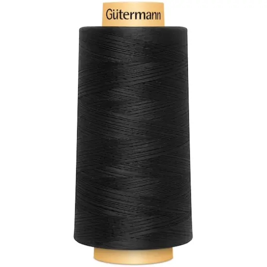 G&uuml;termann Natural Cotton Thread, 3,281yd. Black {1}