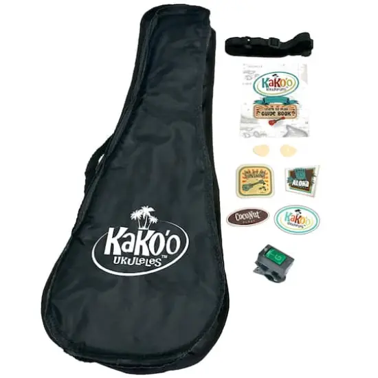 Salus KaKo'o 21" Seafoam Green Professional Wooden Ukulele Set {8}