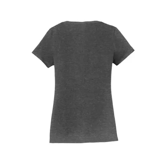 Port & Company&reg; Fan Favorite&trade; Ladies V-Neck T-Shirt Dark Heather Grey {4}