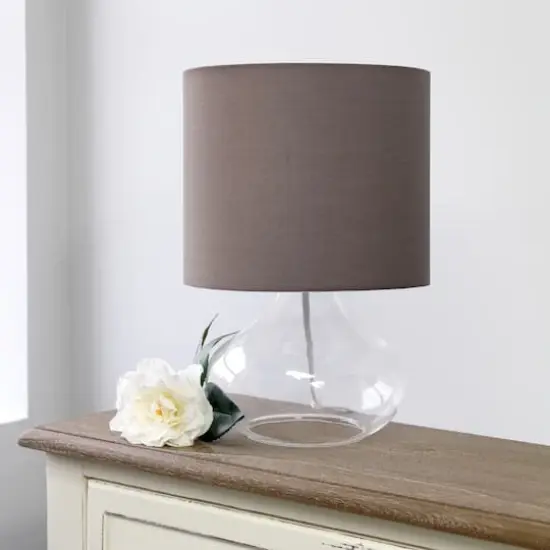 Simple Designs Glass Raindrop Table Lamp Clear {3}