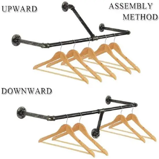 33" Wall Mounted Clothes Rack Bronze {5}