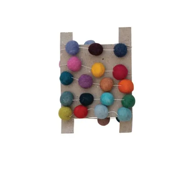 Hello Honey® 6ft. Multicolor Handmade Wool Felt Ball Garland {3}