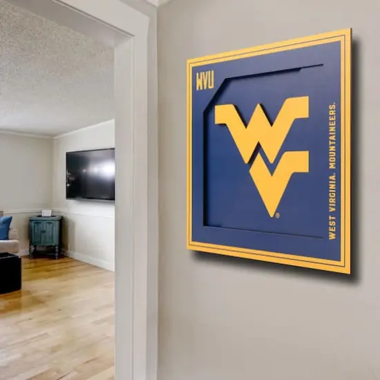 College 3D Logo Series Wall Art West Virginia Mountaineers {5}