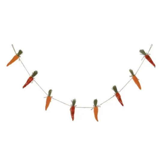 Glitzhome&reg; Easter Burlap Carrots Garland {7}
