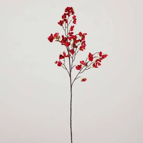 41" Red Cherry Blossom Flower Stems, 3ct. {10}
