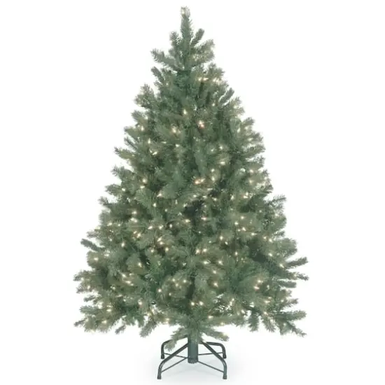 4.5ft. Pre-Lit Downswept Douglas&reg; Blue Fir Artificial Christmas Tree, Clear Lights {1}