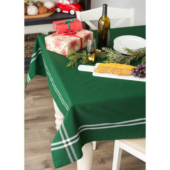Balsam Border Stripe Tablecloth 52" x 52"  {6}