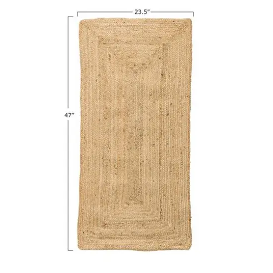 Hello Honey&reg; Natural Boho Woven Seagrass Rug, 48" x 24" {7}