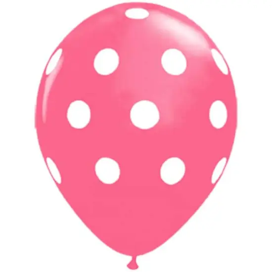 JAM Paper 12" Latex Party Balloons, 36ct. Pink Polka Dot {1}
