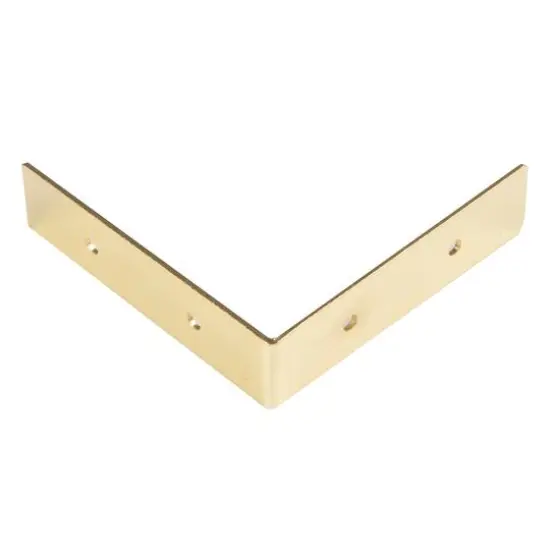 Dritz Home&reg; Small Brass Campaign Smooth Right Angle Corners, 4ct. {6}