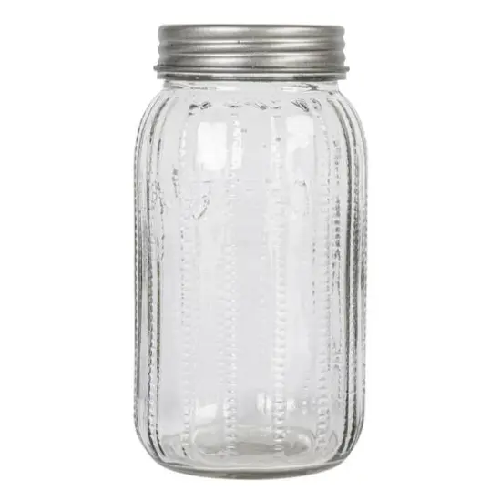 Hello Honey Coffee Embossed Glass Jar with Metal Lid {6}