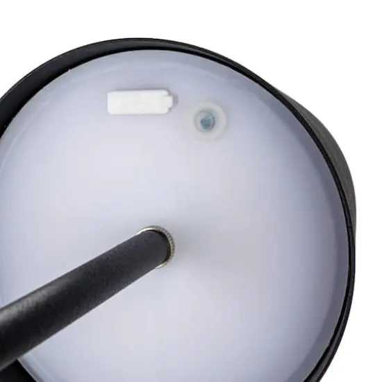 Hello Honey® 14.5" Black Round Metal LED Rechargeable Table Lamp {7}