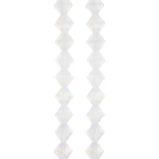 Preciosa Glass Crystal Bicone Beads, 8mm by Bead Landing&trade; White Opal {1}