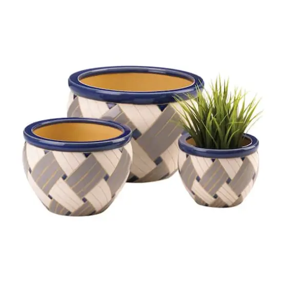 Geo Print Planter Set {4}