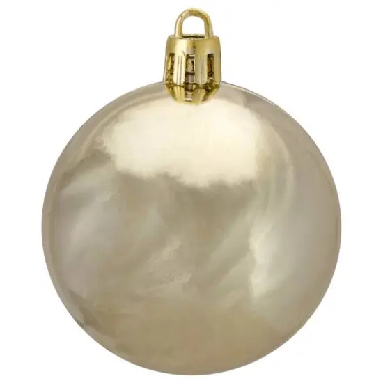 60ct Shiny Champagne Gold Shatterproof Ball Ornaments {5}