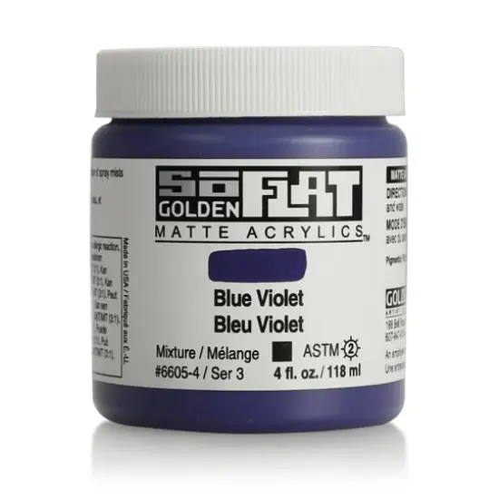 Golden&reg; SoFlat Matte Acrylic Paint, 4oz. Blue Violet {1}