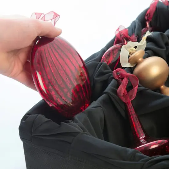 TreeKeeper Christmas Ornament Storage Box with Adjustable Dividers {6}