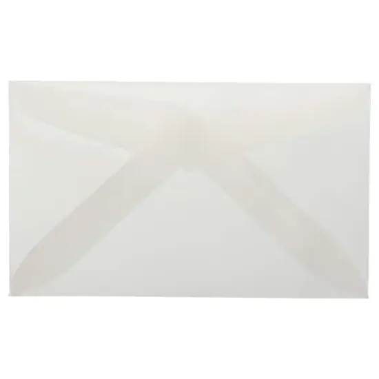 JAM Paper 2Pay Clear Translucent Vellum Envelopes, 100ct. {1}