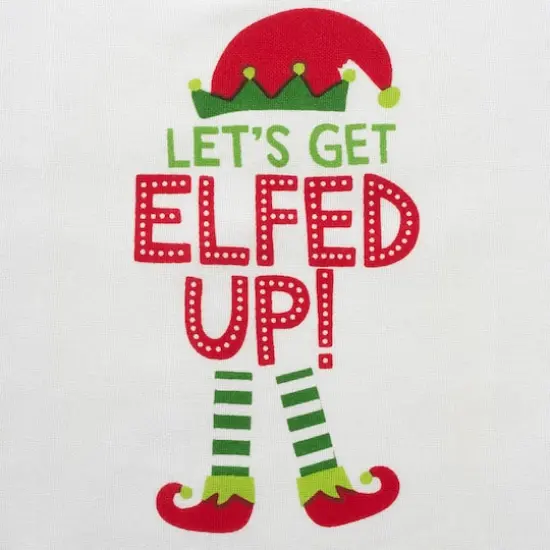 DII&reg; Assorted Elfed Up Holiday Printed Dishtowel Set {10}