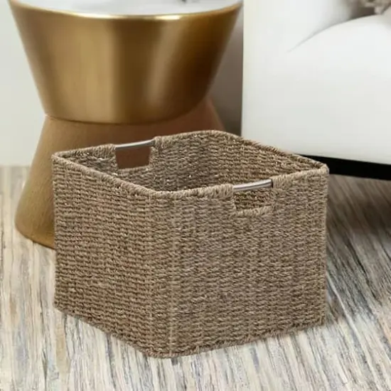 Household Essentials Seagrass Square Wicker Basket  {1}