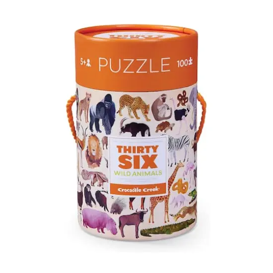 Crocodile Creek® Thirty-Six Wild Animals 100 Piece Jigsaw Puzzle {1}