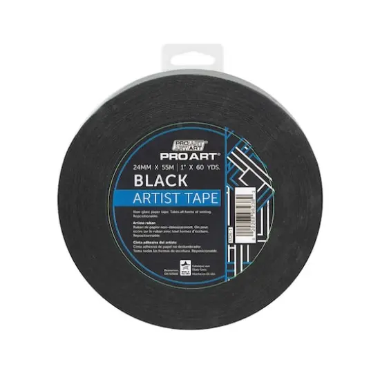 Pro Art&reg; Artist Tape, 1" x 60yd. Black {1}