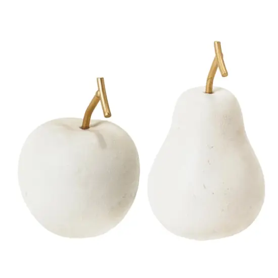 American Art Decor Cream Apple & Pear Fruit Tabletop D&eacute;cor Set {1}