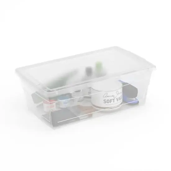 6.1qt. Clear Storage Cases with Snap-On Lids, 5ct. by Simply Tidy&reg; {4}