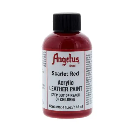 Angelus&reg; Acrylic Leather Paint, 4oz. Scarlet Red {1}