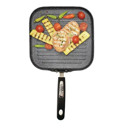 THE ROCK by Starfrit 10" Grill Pan With Bakelite Handles {4}